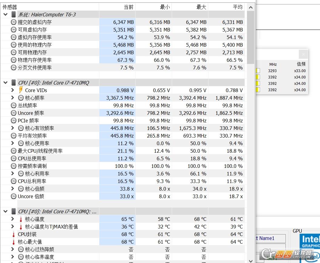 硬件检测工具,检测cpu110度,使用教程.